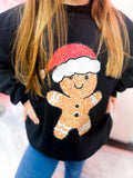 Youth Gingerbread Man Faux Glitter